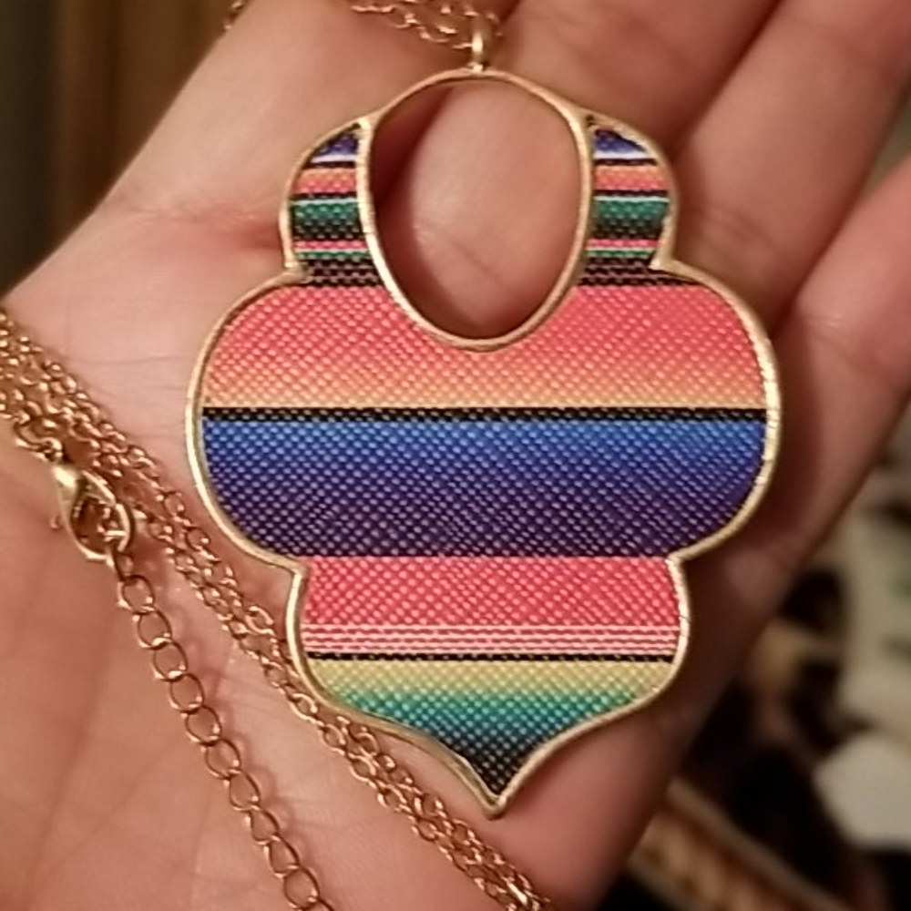 Colorful long necklace